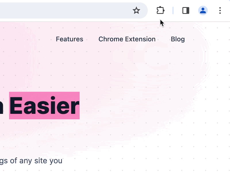 Pin Meta Explorer extension from Chrome toolbar